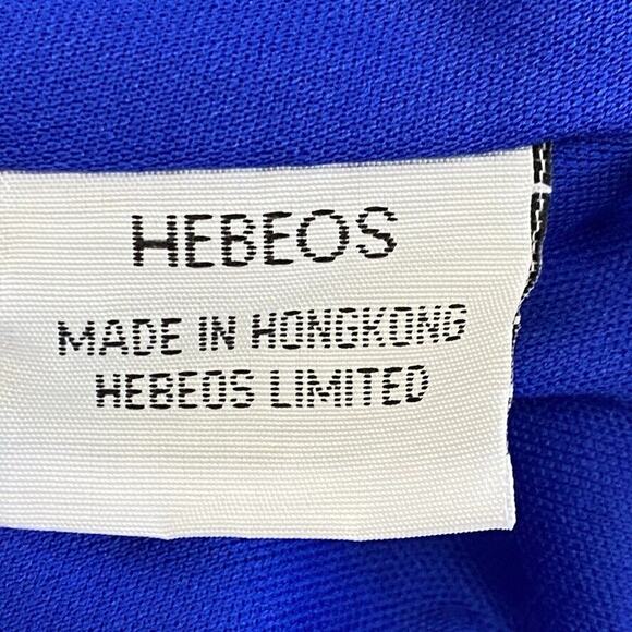 Hebeos Dress Womens 10 Blue Mini Satin Long Sleeve Formal Prom Party Dance NEW - Picture 15 of 16